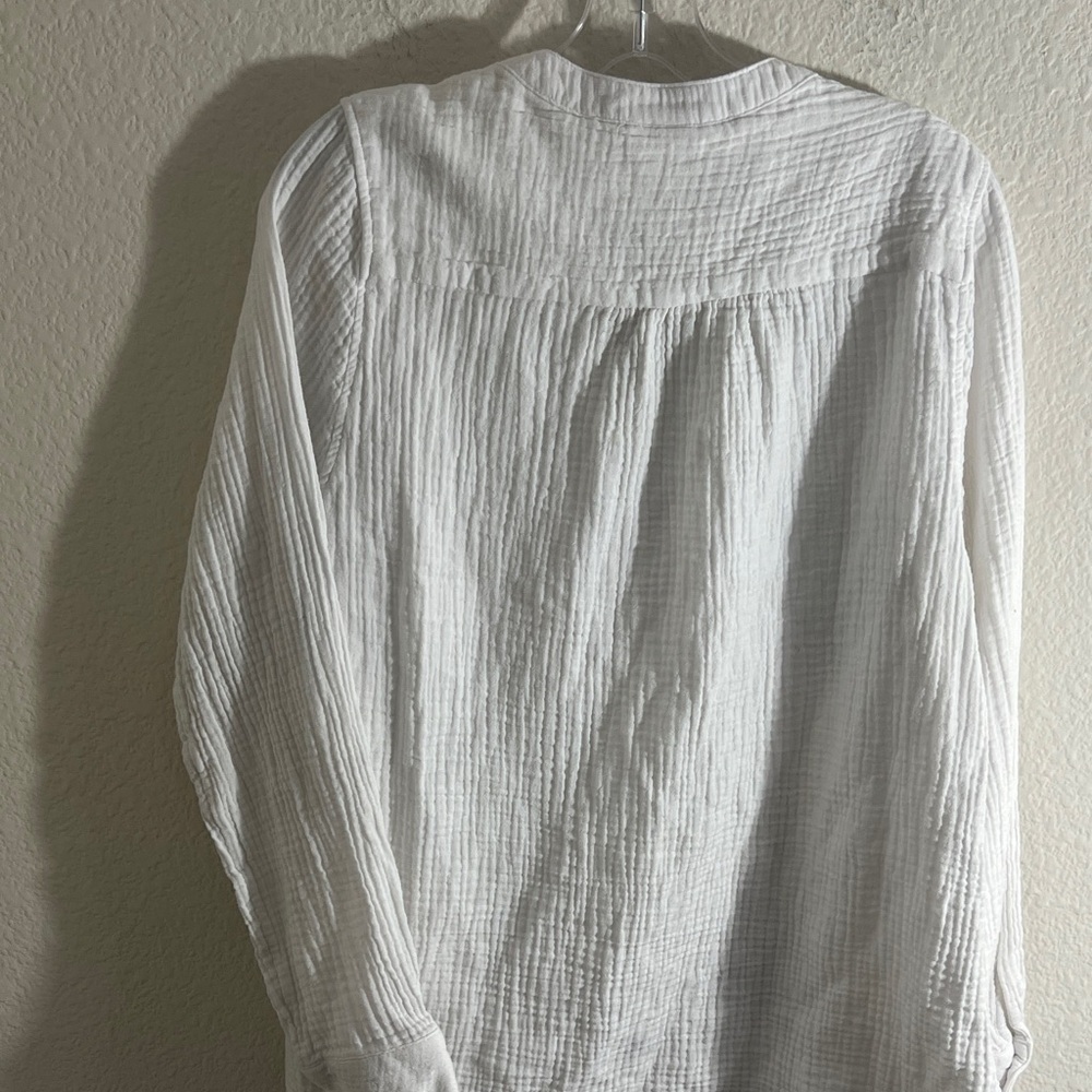 Anthropologie MOTE 100% cotton White Long Sleeve Tee shirt Women's Sz XXL - Picture 8 of 9